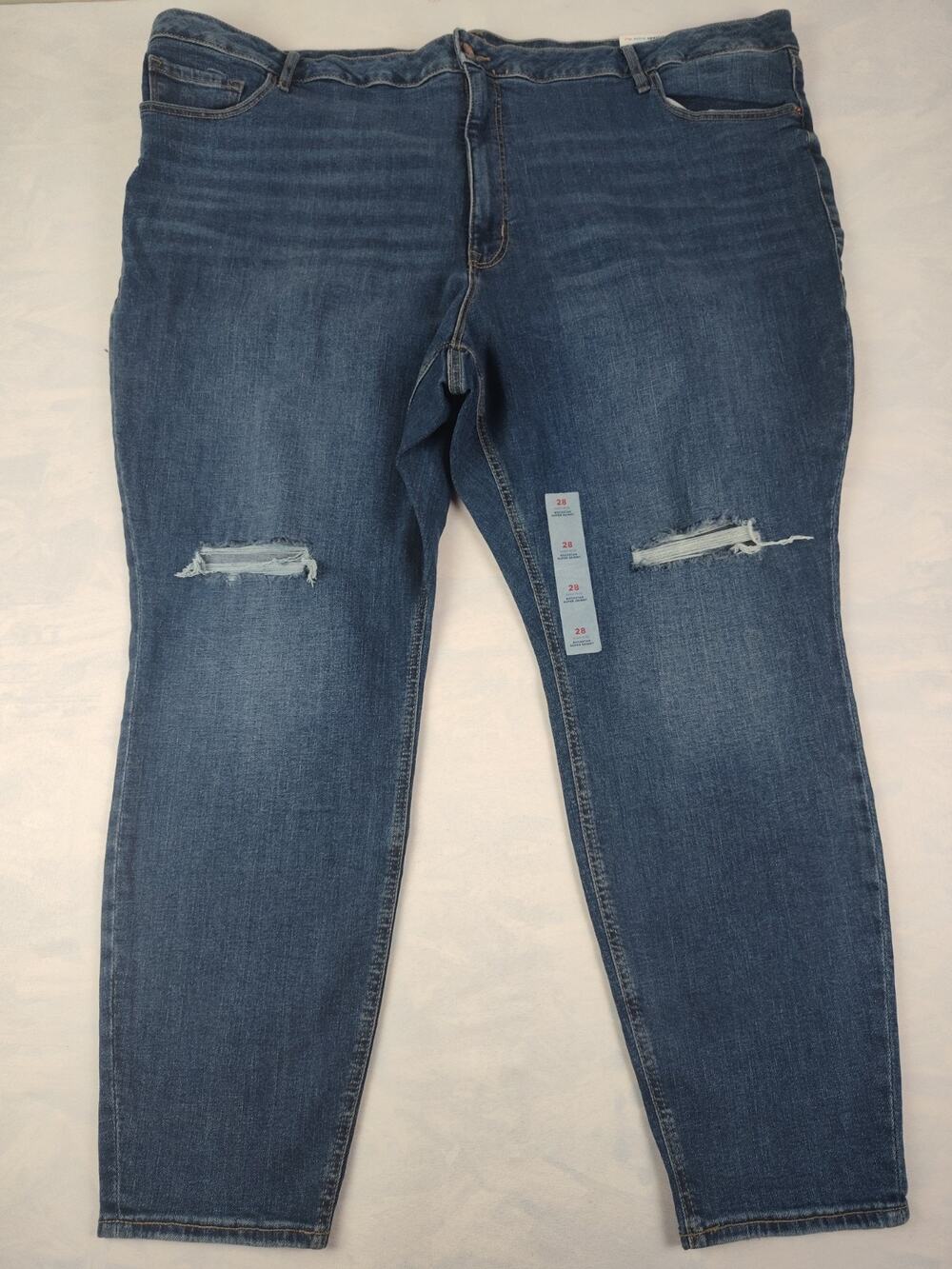 old navy rockstar super skinny 28 high-rise Knee Slit Jeans Sz 3X Slim Pockets